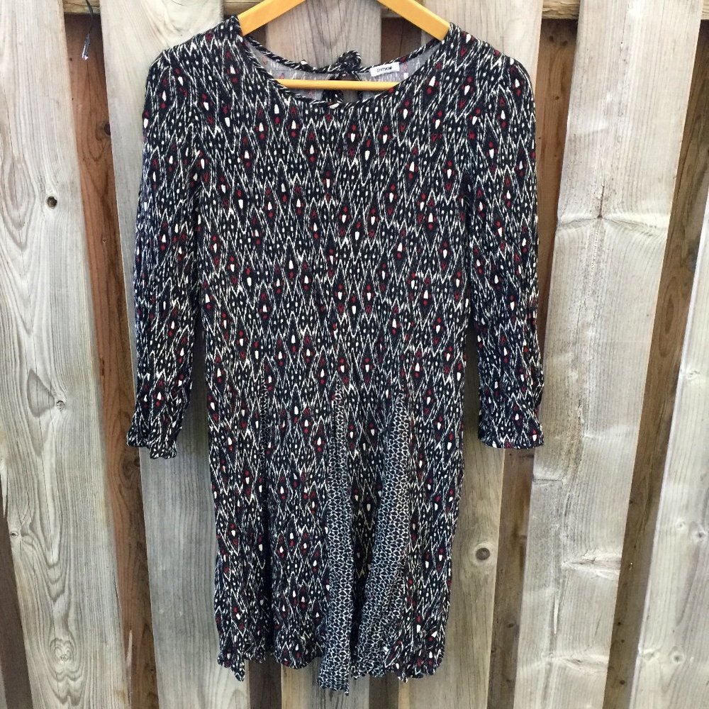 Pimkie black red rayon tunic dress - size 6
